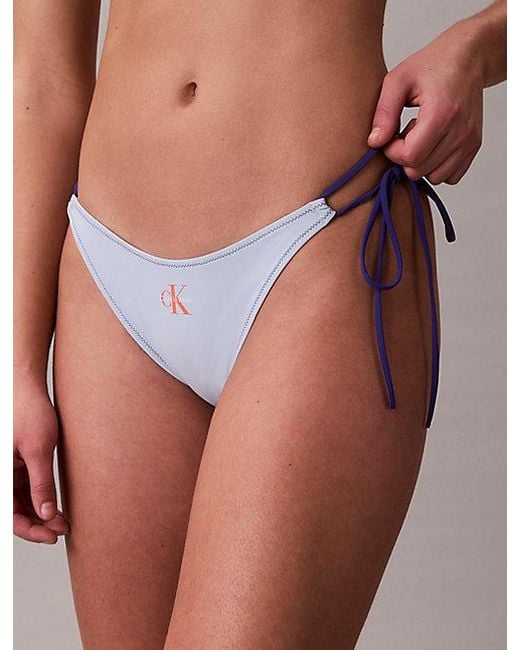 Calvin Klein Multicolor Tie Side Bikini Bottoms Ck Monogram