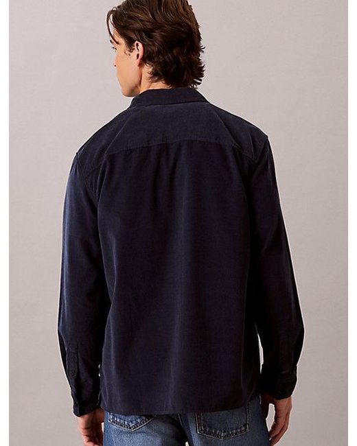 Calvin Klein Blue Jeans Cotton Corduroy Shirt for men