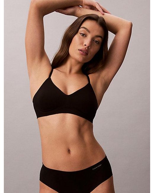 Calvin Klein Gray Lightly Lined Bralette Invisibles