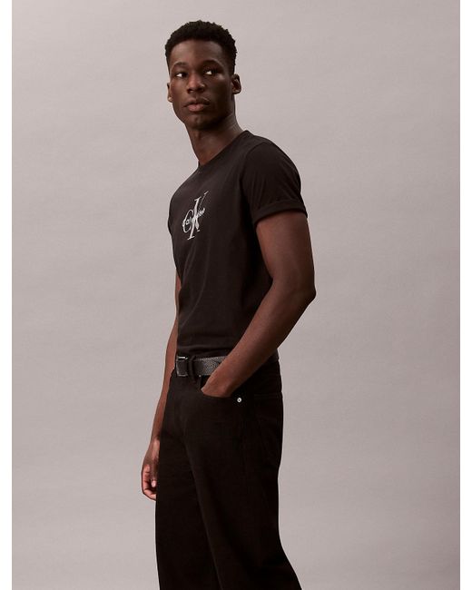 Jean Baggy Calvin Klein pour homme en coloris Black