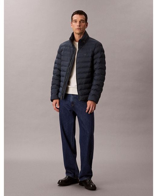 Calvin Klein Blue Lightweight Nylon Puffer Jacket for men