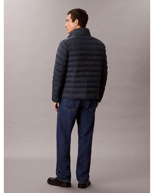 Calvin Klein Blue Lightweight Nylon Puffer Jacket for men