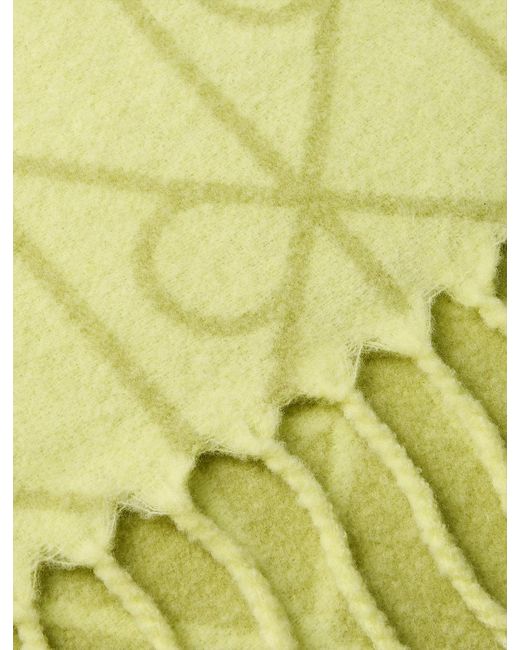 Calvin Klein Yellow Warm Wool Blend Logo Scarf for men