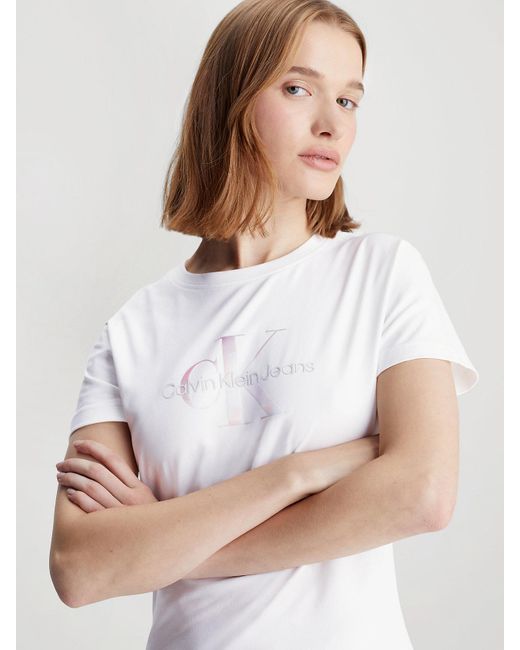 Calvin Klein White Monogram T-shirt Dress