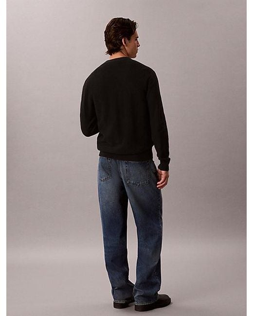 Calvin Klein Gray Relaxed Textured Cotton Cardigan for men