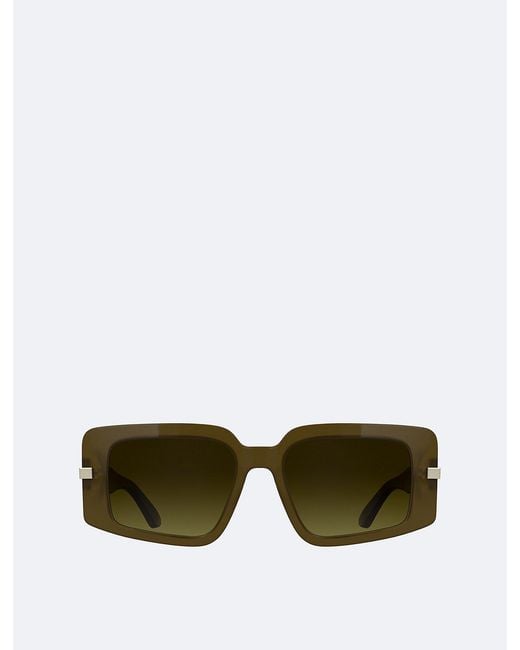 Calvin Klein Green Modified Rectangle Sunglasses Ck25533S