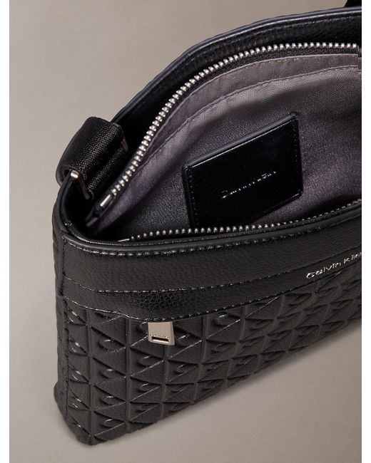 Calvin Klein Black Embossed Emblem Logo Flat Pack for men
