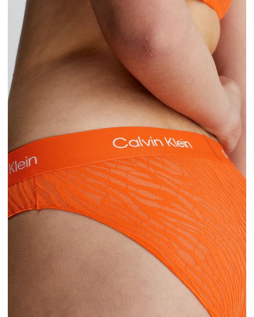 Culotte taille haute en dentelle - CK96 Calvin Klein en coloris Orange
