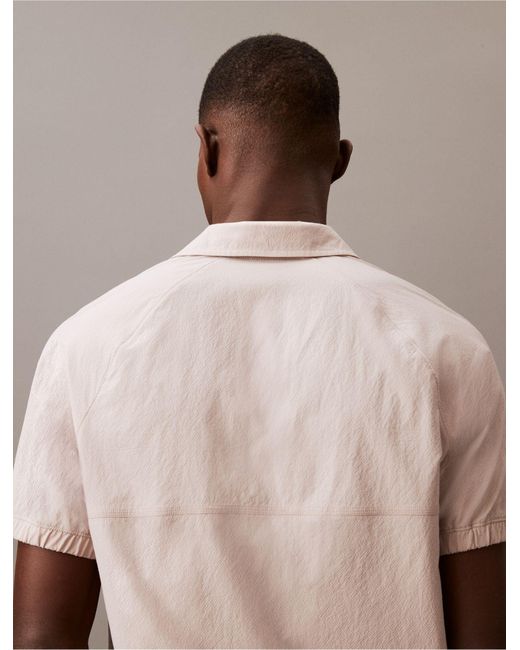 Calvin Klein Brown Ck Sport Future Icon Woven Polo Shirt for men