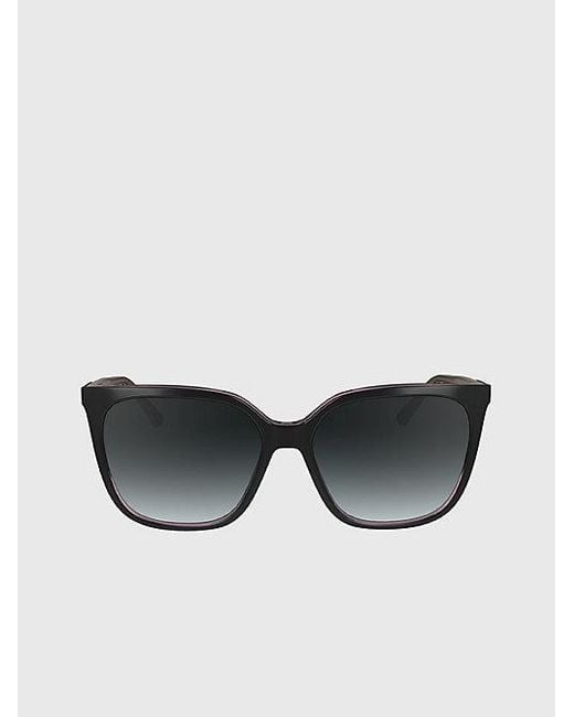 Calvin Klein Black Modifizierte rechteckige Sonnenbrille CK24509S