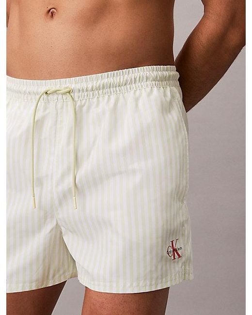 Calvin Klein Multicolor Short Drawstring Swim Shorts Ck Monogram for men