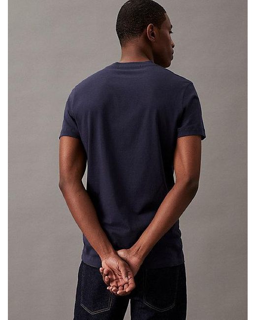 Calvin Klein Blue Jeans Slim Monogram T-Shirt for men
