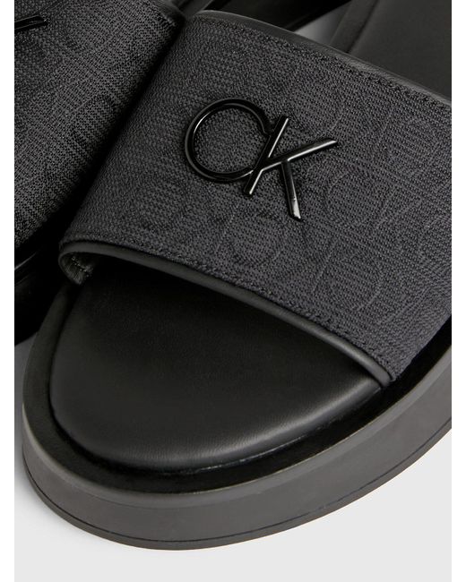 Calvin Klein Multicolor Logo Jacquard Sandals