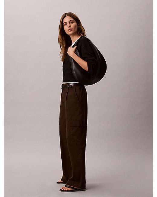Calvin Klein Brown Jeans Cotton Stretch Cargo Pants