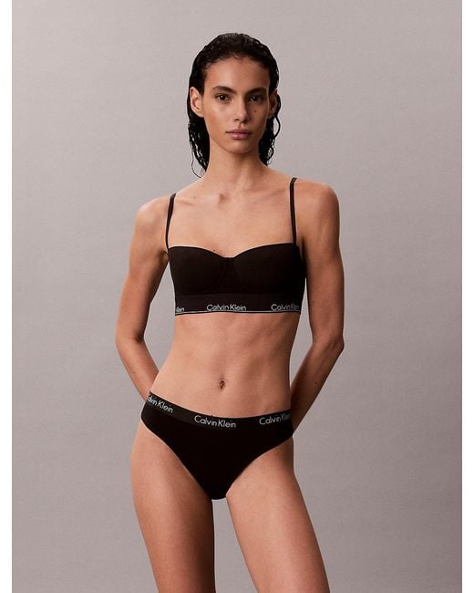 Calvin Klein Black Ultralight Longline Balconette Bra