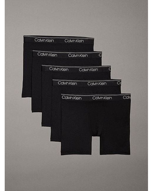 Calvin Klein 5-Pack Boxers Lang in het Black voor heren