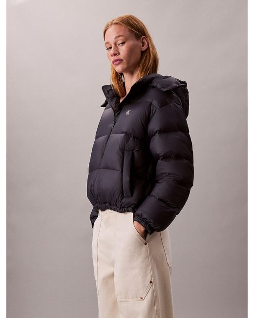 Calvin Klein Blue Short Down Puffer Jacket