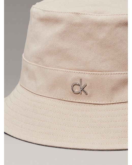 Calvin Klein Natural Reversible Logo Bucket Hat