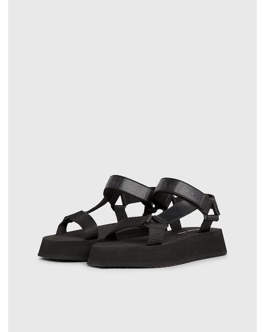 Calvin Klein Black Webbing Sandals