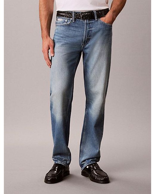 Calvin Klein Blue Jeans Standard Straight Jeans for men