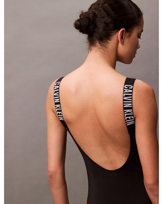 Calvin Klein Brown Low Back Swimsuit