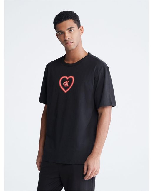 Calvin Klein Black 1996 V-day Crewneck T-shirt for men