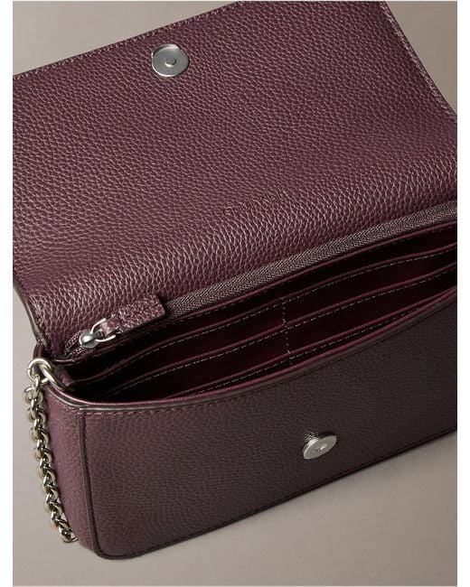 Calvin Klein Brown Archive Hardware Flap Crossbody Bag