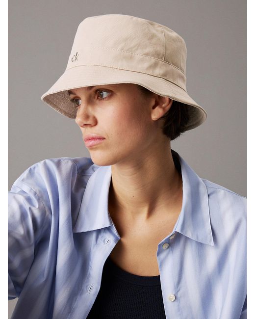 Calvin Klein Natural Reversible Logo Bucket Hat