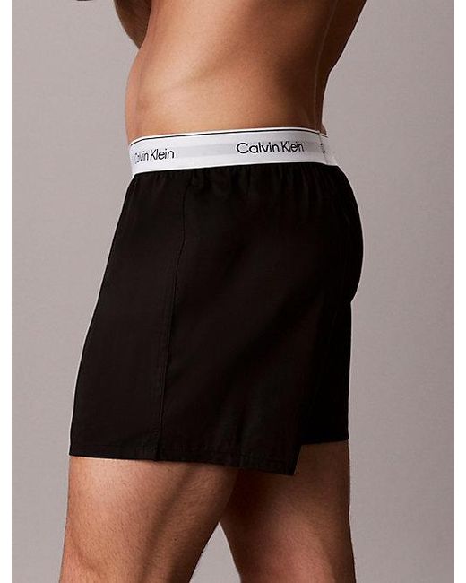 Calvin Klein Black 3 Pack Slim Boxers for men