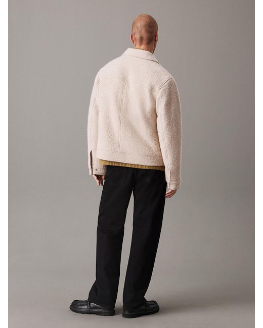 Veste Relaxed En Laine Bouclée Calvin Klein pour homme en coloris Natural