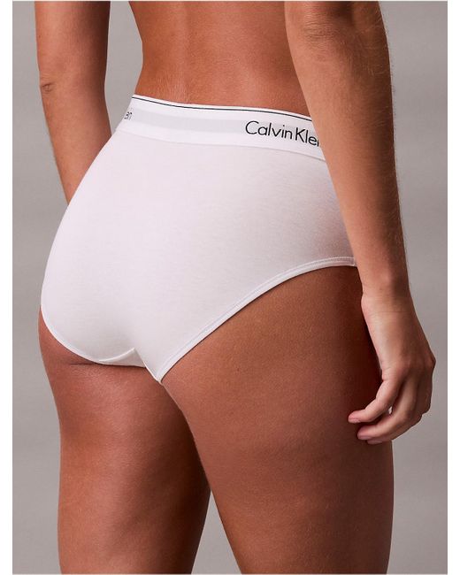 Calvin Klein White Icon Cotton Modal High Waist Bikini