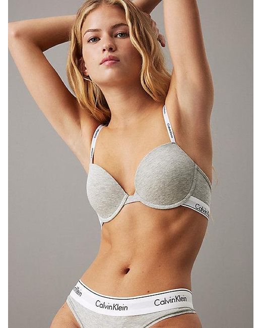 Calvin Klein Brown Breathable Cotton Modal Demi Bra