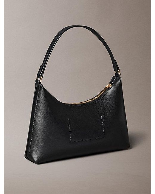 Calvin Klein Gray Foil Logo Small Shoulder Bag