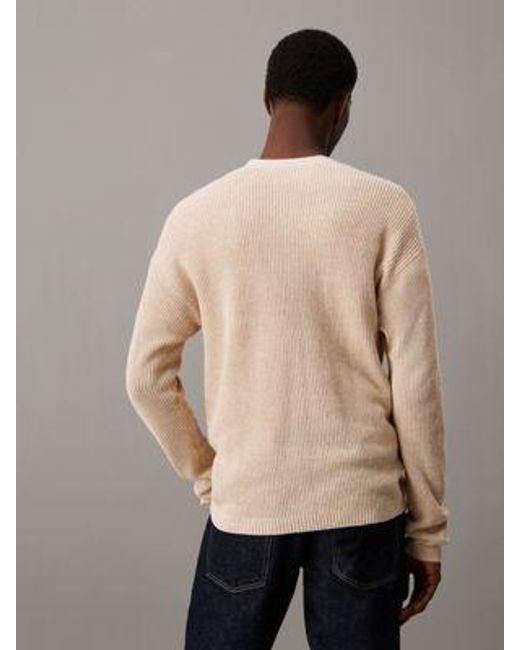 Calvin Klein Strick-Cardigan-Pullover in Natural für Herren