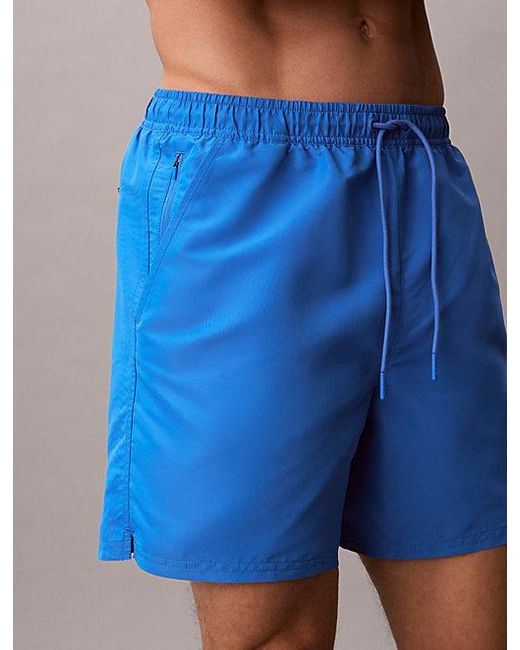 Calvin Klein Blue Medium Drawstring Swim Shorts Intense Power for men