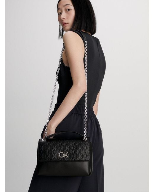 Calvin Klein Black Recycled Convertible Shoulder Bag