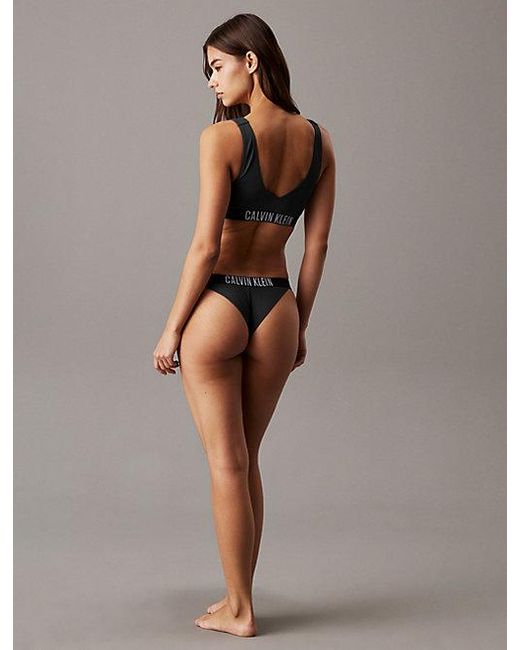 Calvin Klein Bralette Bikinitop in het Brown