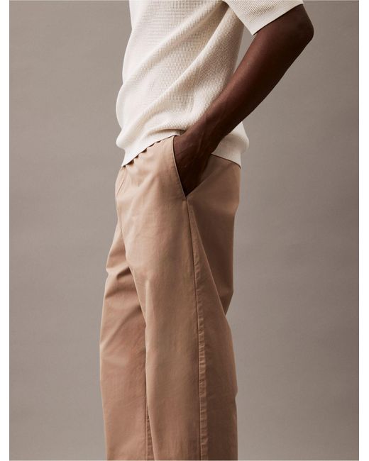 Calvin Klein Brown Soft Cotton Pull-on Pants for men