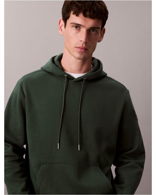Calvin Klein Green Calvin Klein Archive Logo Fleece Hoodie for men