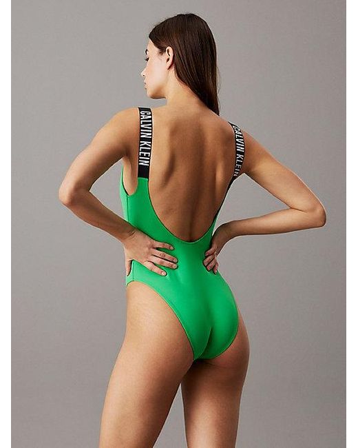 Calvin Klein Badpak Met Lage Rug in het Green