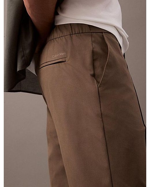 Calvin Klein Broek Van Technische Stretch in het Brown voor heren