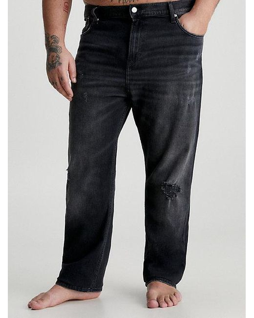 Calvin Klein Tapered Jeans in großen Größen in Schwarz für Herren | Lyst DE