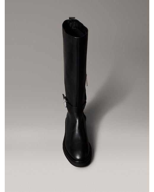Stivali Al Ginocchio di Calvin Klein in Black