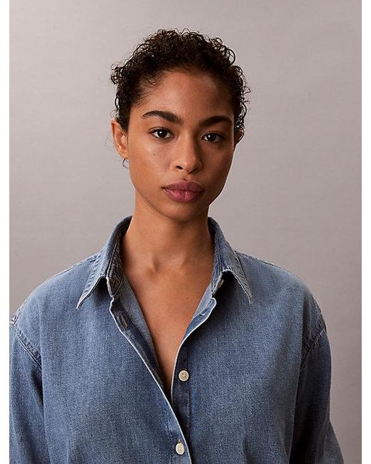 Calvin Klein Blue Jeans Oversized Denim Shirt