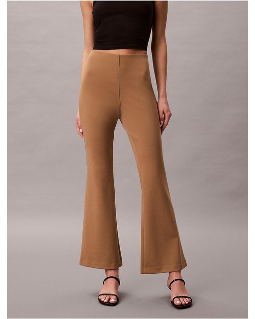 Calvin Klein Brown Ponte Flared Pants