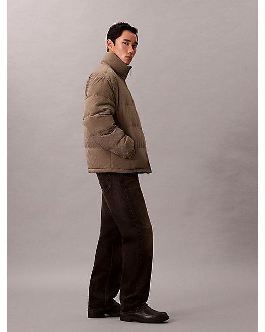 Calvin Klein Omkeerbaar Pufferjack Met All-Over Embleem Logo in het Multicolor voor heren