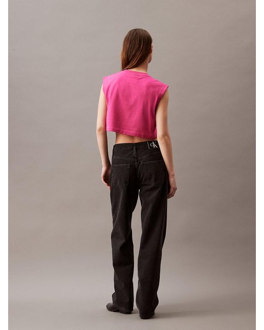 Calvin Klein Pink Sleeveless Monogram T-shirt - Pride