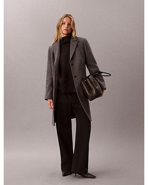 Calvin Klein Gray Allover Emblem Logo Tote Bag
