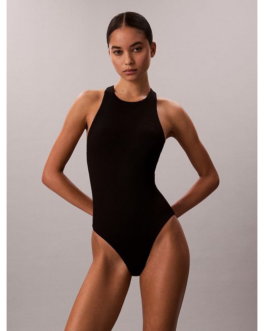 Calvin Klein Black Cross Back Swimsuit