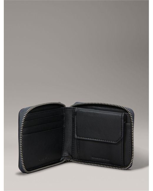 Calvin Klein Blue All Day Compact Zip Wallet for men